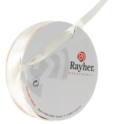 RAYHER Ruban satin - Blanc - 7 mm - 10 m 