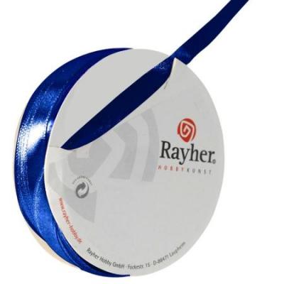 RAYHER  5521310 Ruban de satin, 7 mm, SB de rouleau de 10 m, bleu fonc&eacute;