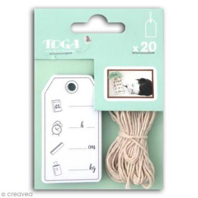TOGA Set &eacute;tiquettes  - Naissance - 20 pcs - Draeger by  - couleur variant