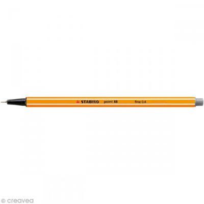 STABILO  Lot de 6 Stylo-Feutres POINT 88 Pointe Fine 0,4 mm gris fonc&eacute;