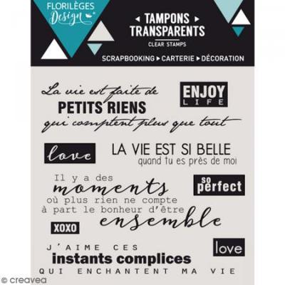 FLORILEGES DESIGN Tampons clear Petits riens - 9 pcs