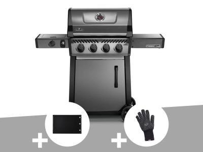 NAPOLEON Barbecue &agrave; gaz  Freestyle F425SIB - 4 b&ucirc;leurs + Sizzle Zone + Plancha + Gant anti-chaleur