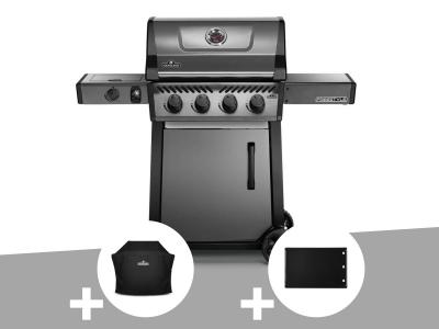 NAPOLEON Barbecue &agrave; gaz Freestyle F425SIB - 4 br&ucirc;leurs + Sizzle Zone + Housse de protection + Plancha -  