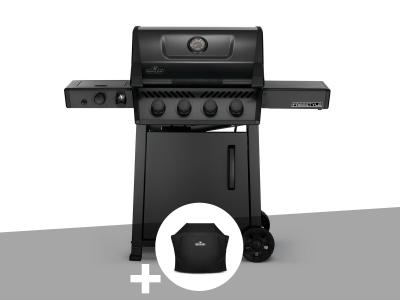 NAPOLEON Barbecue &agrave; gaz Phantom Freestyle 425 SIB noir mat 4 br&ucirc;leurs + Housse de protection -  