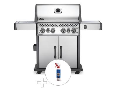 NAPOLEON Barbecue &agrave; gaz  Rogue SE 525 SIB inox 4 br&ucirc;leurs + Nettoyant grill 3 en 1