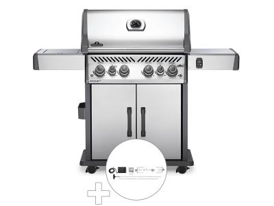 NAPOLEON Barbecue &agrave; gaz  Rogue SE 525 SIB inox 4 br&ucirc;leurs + R&ocirc;tissoire 
