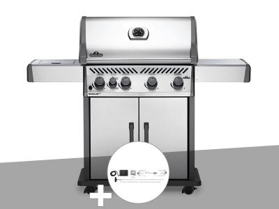 NAPOLEON Barbecue &agrave; gaz  Rogue XT 525 SIB + R&ocirc;tissoire 