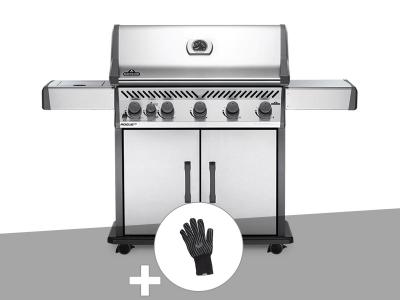 NAPOLEON Barbecue &agrave; gaz  Rogue XT 625 SIB + Gant r&eacute;sistant &agrave; la chaleur 