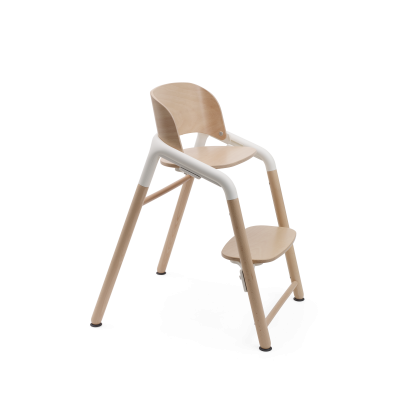 BUGABOO Chaise haute  giraffe base bois neutre/blanc