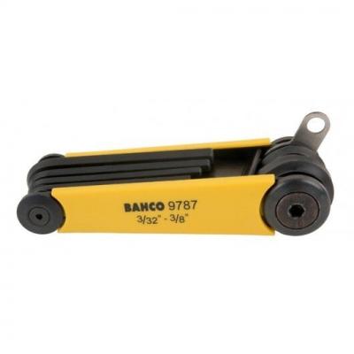 BAHCO Jeu de 7 cl&eacute;s m&acirc;les brunies en pouces avec insert TAHBE-9787 