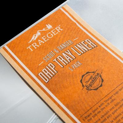 TRAEGER  Ranger/scout Drip Pan Liners 5 Units Argent&eacute;
