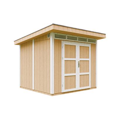 TIMBELA Abri de Jardin 6m2 &agrave; Base de Bois en Panneaux LP SmartSide, avec Sol et tuiles bitumineuses L294xL279xH237 cm - Cabane de Jardin Exterieur  M903A- Couleur de Peinture Harvest Honey