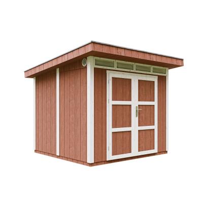 TIMBELA Abri de jardin &agrave; base de bois en panneaux LP SmartSide 6 m&sup2; -  M903A- Couleur de peinture REDWOOD RED