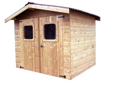 HABRITA Abri Thiers Madriers Sans Plancher, Toit Double Pente 7,45 M&sup2;