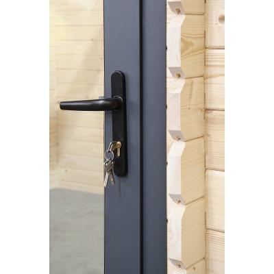 ALTANKA Abri de jardin en bois 17,40m2 5,79x3m Ep. 28mm Couleur: naturel