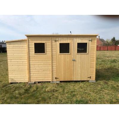 ALTANKA Abri de jardin en bois 4,86 m2 - 2,70x1,80 m - Couleur: naturel