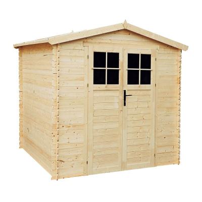 TIMBELA Abri de jardin en bois avec sol trait&eacute; - i236xl226xh218 cm4,33 m2 -  m369f+m369g