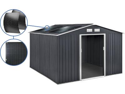 HABITAT ET JARDIN Abri de jardin m&eacute;tal - ""Vegas""- 15 m&sup2; avec panneaux solaires 