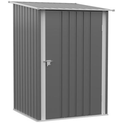 OUTSUNNY Abri de jardin remise outils acier ondul&eacute; gris