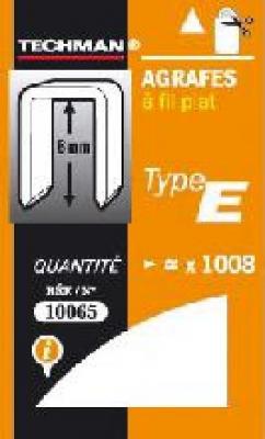 TECHMAN Agrafes fil plat type e 12mm10125 v