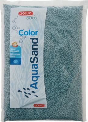 ZOLUX Sable d&eacute;coratif 2-3 mm aqua Sand bleu n&eacute;on 1 kg pour aquarium 