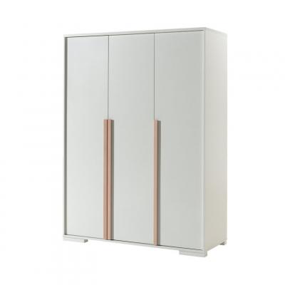 Armoire blanche London &agrave; 3 portes, r&eacute;alis&eacute;e en agglom&eacute;r&eacute;.