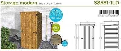 SOLID Armoire de rangement - Pin europ&eacute;en - Epaisseur 12mm - 90x96cm