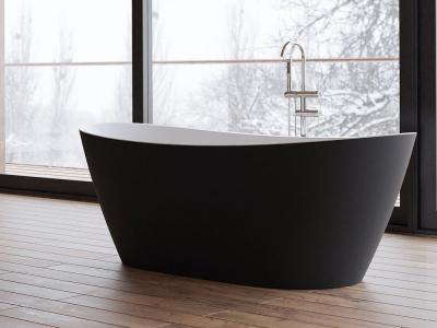 Baignoire &icirc;lot venecia noire mate 170x80cm, by spalina