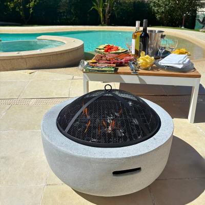 BEYOND BLUE Brasero 2 en 1 - Barbecue et Chauffage - 60.5cm - Acier - Avec Poign&eacute;es
