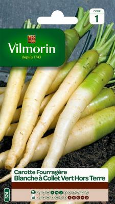 VILMORIN Carotte  Fourrag&egrave;re blanche &agrave; collet vert hors terre