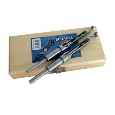 LEMAN Coffret de 4 b&eacute;danes Mortaisage Classic &oslash; Queue 15,9mm