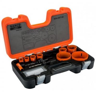 BAHCO Coffret de scies tr&eacute;pans bim&eacute;tal Sandflex pr plaques m&eacute;tal/bois, 16x83 mm - 11 p 