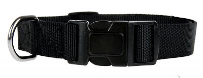 ZOLUX  - Collier nylon 30 - 40 cm x 15 mm noir pour chien. Noir