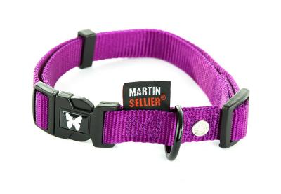 MARTIN SELLIER Collier r&eacute;glable nylon pour chien  25-45/65