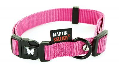 MARTIN SELLIER Collier r&eacute;glable nylon pour chien  16-30/45