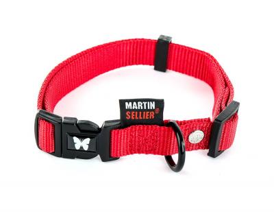 MARTIN SELLIER Collier r&eacute;glable nylon pour chien  10-20/30