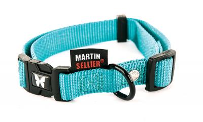 MARTIN SELLIER Collier Nylon R&eacute;glable 40-50/70 Turquoise - 