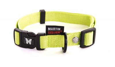 MARTIN SELLIER Collier pour chien nylon r&eacute;glable classique  M