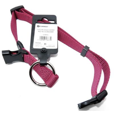 FLAMINGO Collier Ziggi rouge cerise 40 -55 cm. 20 MM . taille M. pour chien.