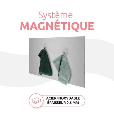 COMPACTOR Cr&eacute;dence murale -  - Grand mod&egrave;le - Inox - Gris - Brillant