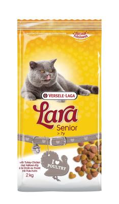VERSELE LAGA LARA Croquettes d&eacute;licieuses avec dinde et poulet pour chats &acirc;g&eacute;s