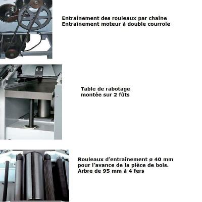 LEMAN  - D&eacute;gauchisseuse Raboteuse Tri l:310mm 2200W - RAD310T