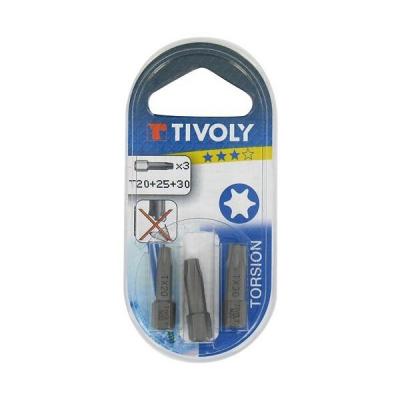 TIVOLY Embout de vissage torsion pour vis Torx n.20-25-30 x3