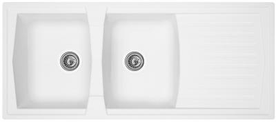 DIADEM Evier &agrave; 2 bacs Arena - A encastrer - R&eacute;sine blanc 