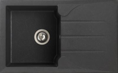 DIADEM Evier &agrave; encastrer ALOA - SMC - Noir - 81x50cm 