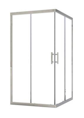 ONDEE Fa&ccedil;ade EKLA - Fa&ccedil;ades d'angle 80x185x0,6cm - Verre tremp&eacute; - Finitions chrom&eacute;