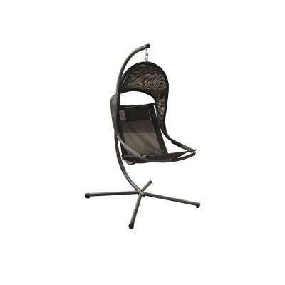 PROLOISIRS Fauteuil suspendu Enya en Acier avec assise en TPEP - grey/noir