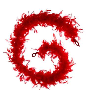  Guirlande de No&euml;l Large 9 cm BOA Plumes Rouge Longueur 1.8 m&egrave;tres