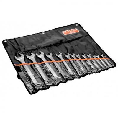 BAHCO Jeu de cl&eacute;s mixtes plates m&eacute;triques - 14 pcs/pochette 