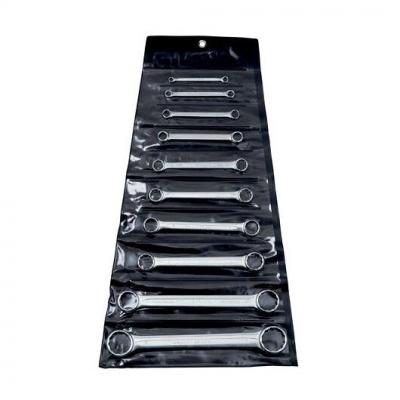 BAHCO Jeu de cl&eacute;s polygonales doubles plates - 10 pcs/pochette 